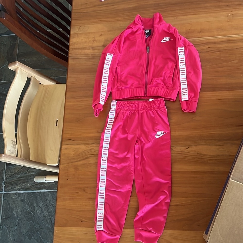 Pink Girls Nike Tracksuit